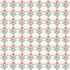 Fototapeta premium Repeating Seamless Pattern of Tiny Spooky Monster Creatures with Glowing Yellow Eyes and Dark Spiky Hair in Pixel Art Style