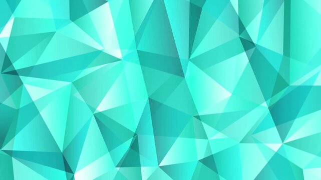 Abstract Geometric Cyan Crystal Pattern 4K