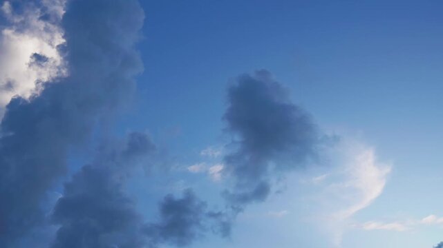timelapse of clouds in blue sky