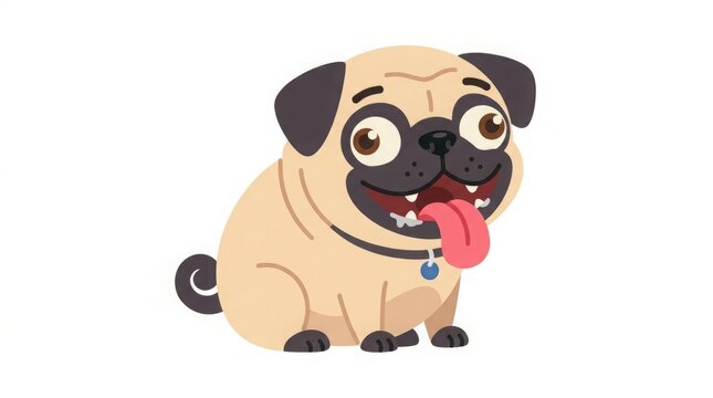 Modern Flat Vector Dog Breeds Illustration - Cute Puppy Graphic Assets for Design