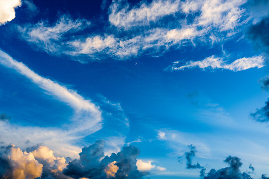 clouds in blue sky