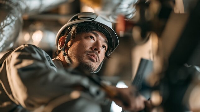 建物の快適な空気環境を支える空調設備技師の業務風景