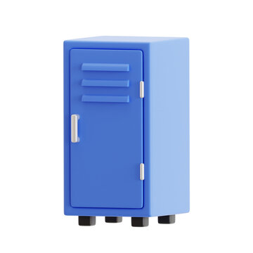 3D Blue School Locker Icon