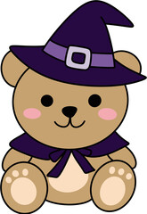 Obraz premium Halloween bear, spooky teddy bear