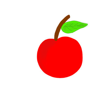 red apple vector illustration