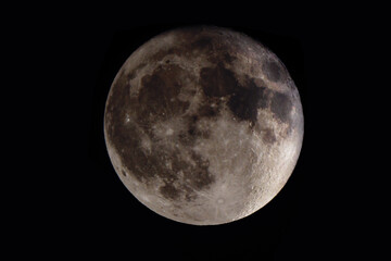 Fototapeta premium A full moon occurs when the side of the Moon facing Earth is fully lit up by the Sun