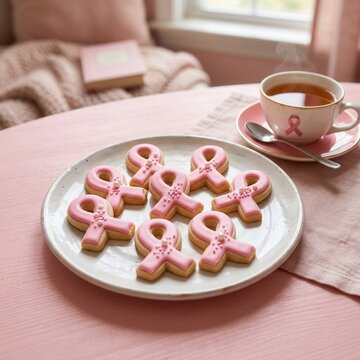 Breast Cancer Awareness Cookies And Tea Support Awareness Cause