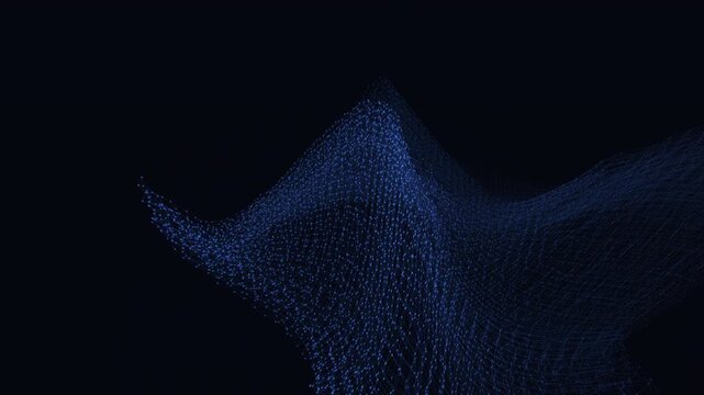 Neural network data matrix morphing into tech clusters seamless loop