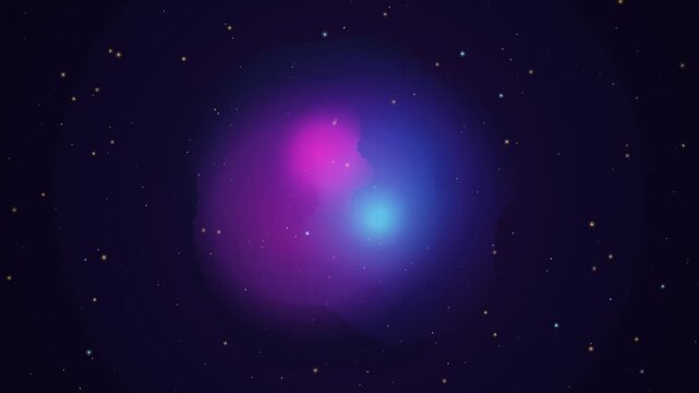 Abstract deep space nebula with glowing purple and blue gas clouds and stars star field galaxy background cosmic clouds universe astronomy