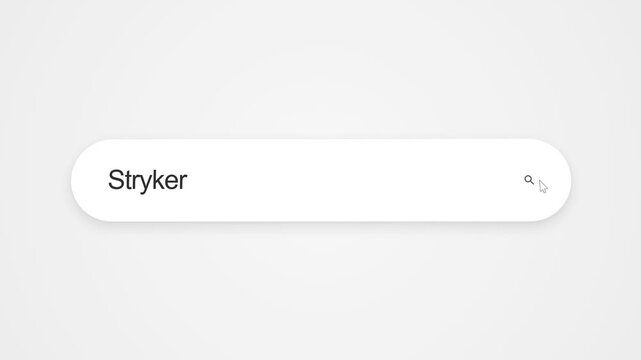 Digital Search Graphic Showing The Medical Technology Company Stryker Typed On Screen.