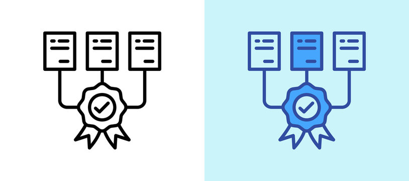 Quality Framework lineblue icon