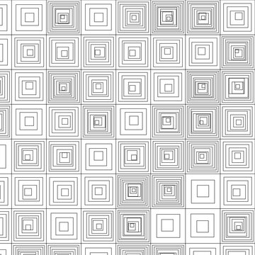 abstract grid vector tessellation concentric nested squares pattern black white texture