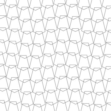 abstract grid vector tessellation cairo pentagonal rotation wave pattern black white texture