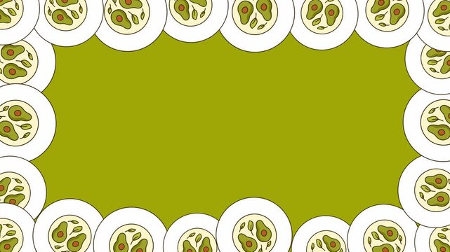 green banner frame template nature motion video background