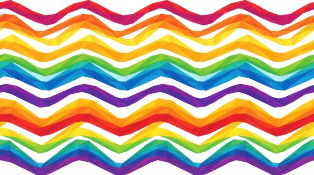 Colorful wavy lines pattern with rainbow stripes in a bright and vibrant design style