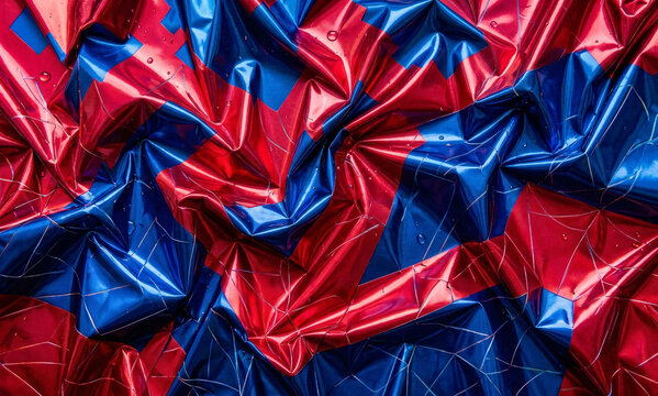 Vibrant Crumpled Paper Art