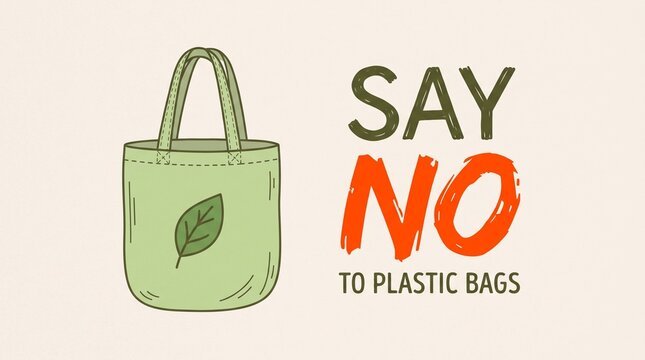 Say no to plastic bags with tote bag