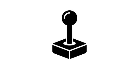 Black joystick vector icon, retro game controller for entertainment design. © Ahmadhassan