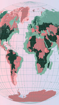 Global Population Density Map: A visual representation of the world's population distribution, with different colors indicating varying population densities across continents.
