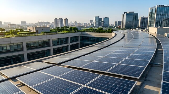 India Smart City Solar Panel Rooftop Array