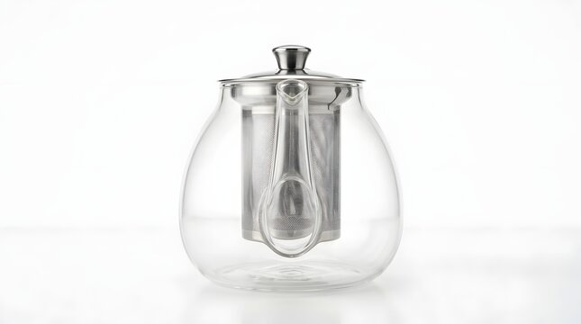 Clear Glass Teapot with Stainless Steel Infuser