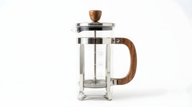 Glass French Press Coffee Maker with Wood Handle