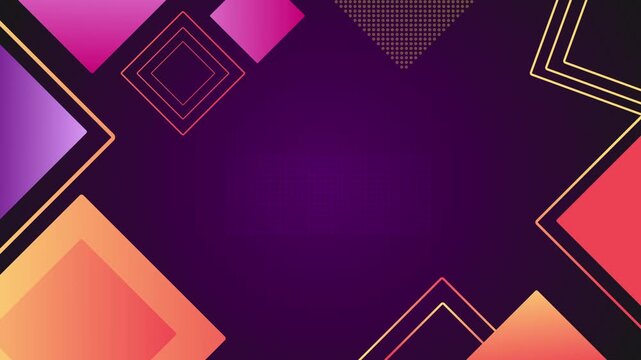 Abstract vibrant geometric gradient background animation