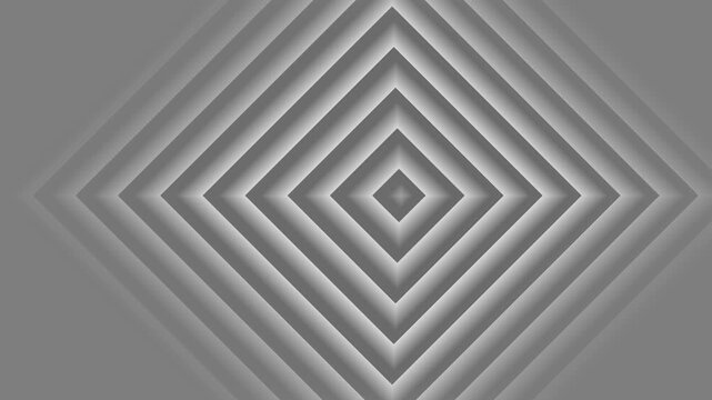 Soft layered diamond pattern with concentric beveled squares minimalist geometric abstract background animation
