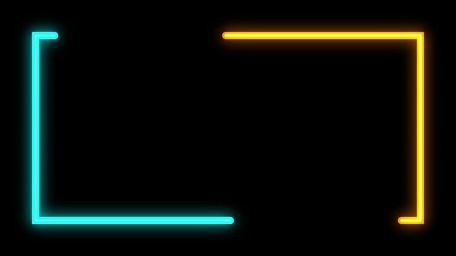 Neon frame animation stock footage