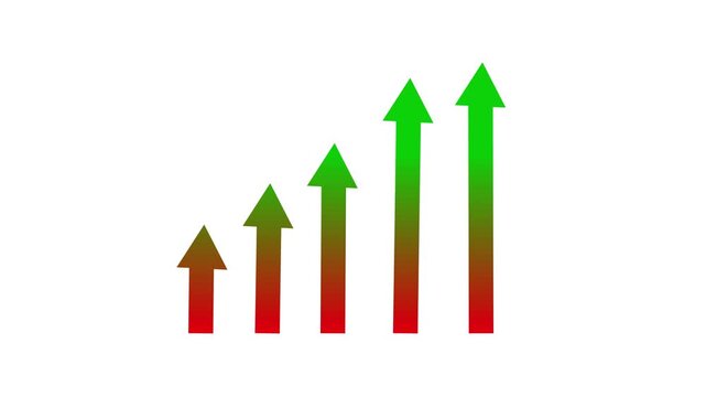 Corporate Analytics Graph Animation with Rising Business Indicators