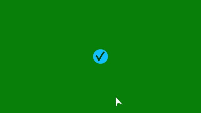 animated confirm button interaction with radiating lines fading out and checkmark.