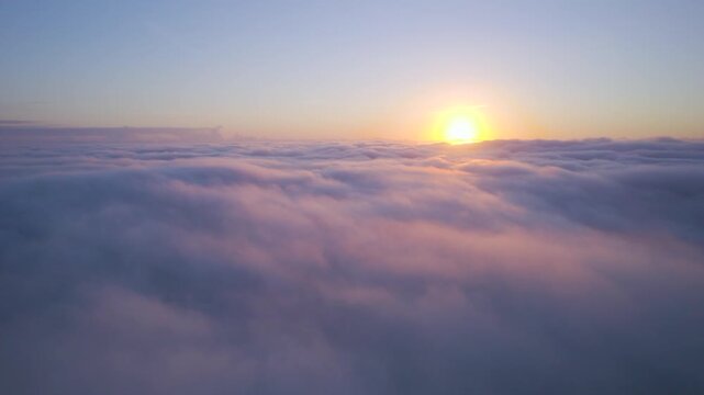 Sunrise over the fog, Devon, England, United Kingdom