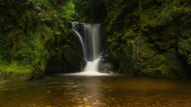 Geroldsauer Waterfall, Black Forest, Baden-W&uuml;rttemberg, Germany, Time Lapse 4K