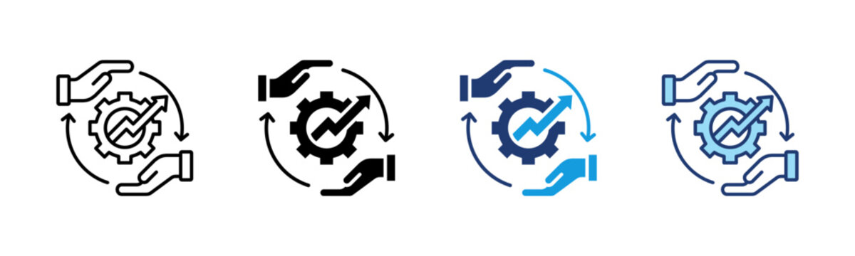 Development icon set multiple style collection