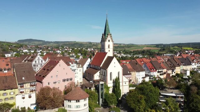 The historic old town of Engen in Hegau, Constance district, Baden-W&uuml;rttemberg, Germany