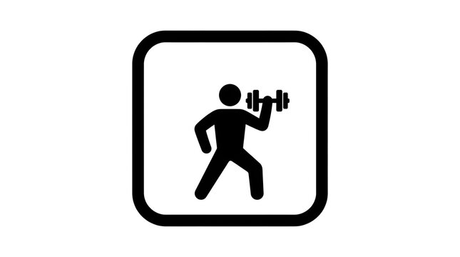Hotel gym facility icon