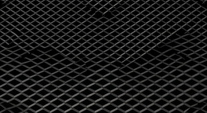 Seamless Industrial Expanded Metal Mesh Diamond Grille Pattern