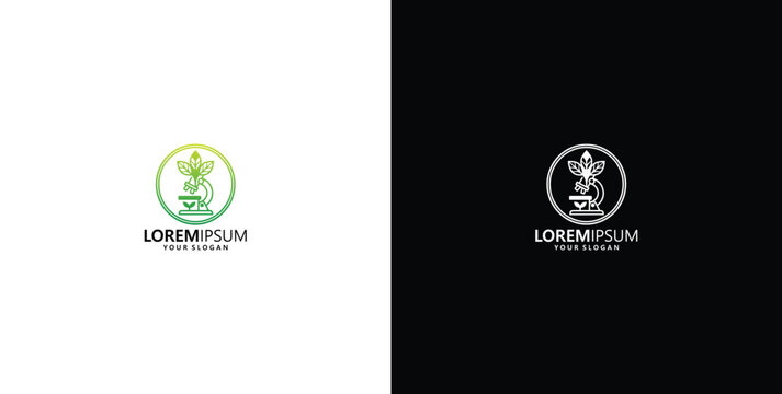 Professional Lord Ganesha logo design template featuring an abstract spiritual deity icon within a circular frame for branding and meditation business identity