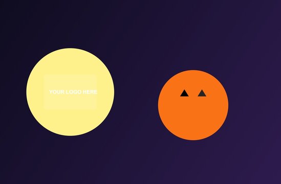 Halloween Seasonal Badge Logo Frame Design with Pumpkin Silhouette and Empty Copy Space for Corporate Text