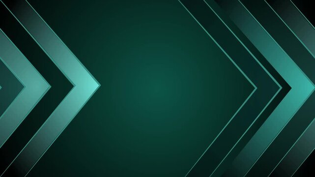 Dark geometric background with layered chevron arrows pointing right animation