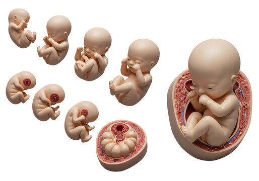 Fetal development stages collection