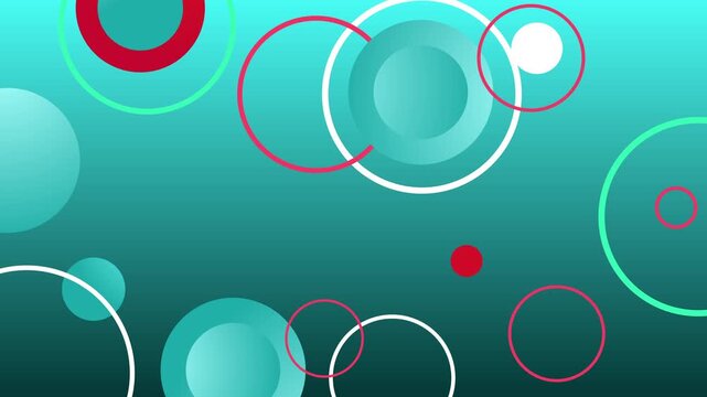 Abstract gradient background with overlapping circles and rings modern geometric pattern for design animation