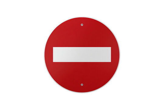 Decorative no entry sign presented as an isolated design element variation 107