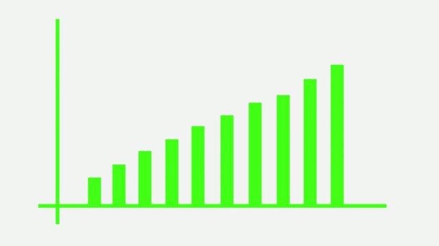 Symmetrical histogram bar chart graph bar animation