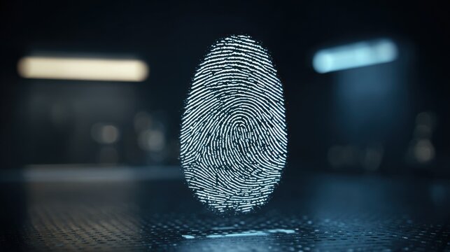 Holographic Fingerprint Biometric Security Scan