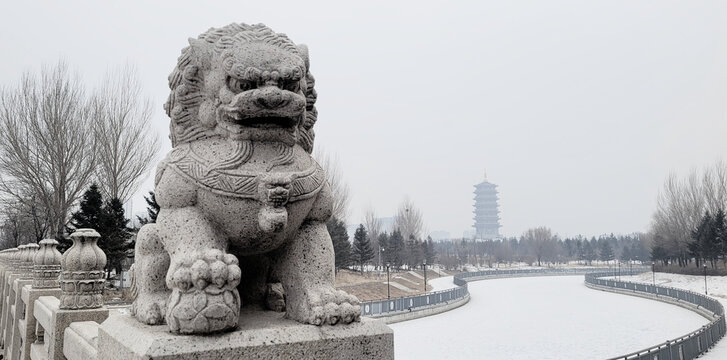 Chinese lion sculpture