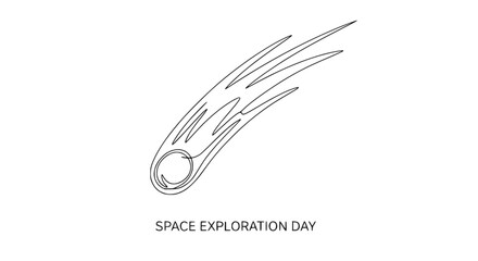 Comet Illustration Isolated on White Background © Dodo