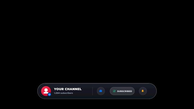 Animated YouTube Subscription Button Overlay with Mouse Click Interaction