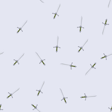 pattern viking medieval sword cartoon. battle shield, fantasy game, weapon war viking medieval sword sign. seamless vector illustration