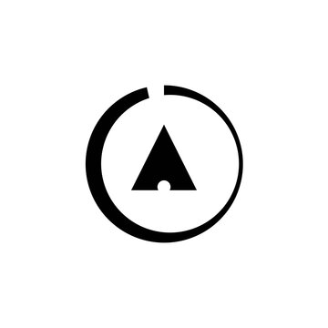 Collection of Six Abstract Geometric Symbols and Minimalist Black and White Icons